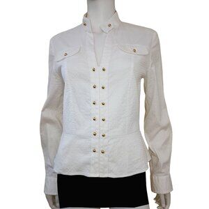 Jones New York Button Down Long Sleeve Blouse